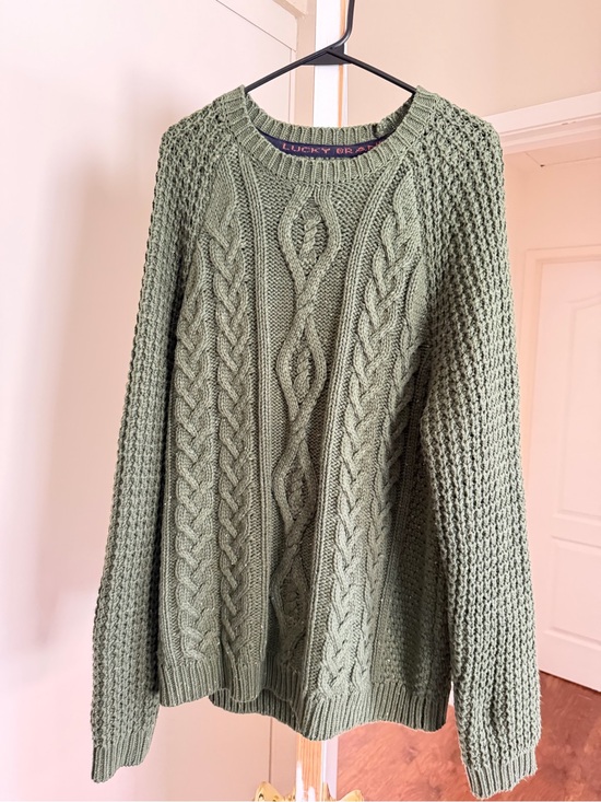 Lucky Brand Other - Lucky Brand Sage Green Cable Knit Pullover